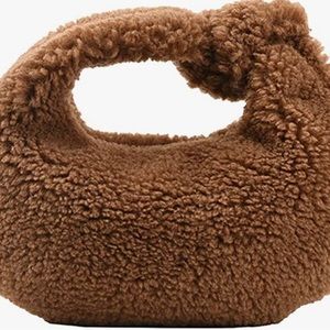 Valiclud winter plush dumpling purse- brown teddy